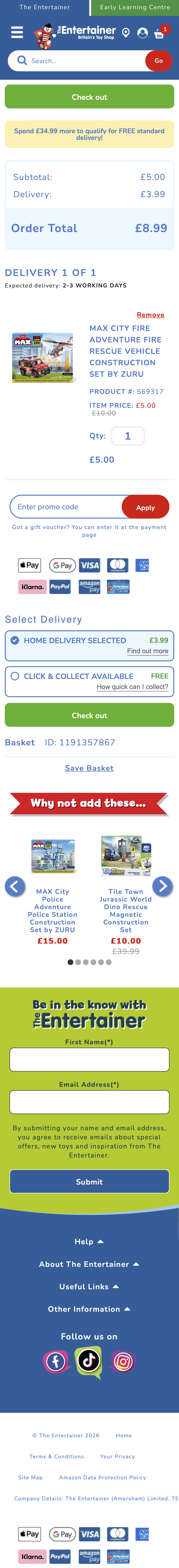 Mobile screenshot of The Entertainer (TheToyShop.com)