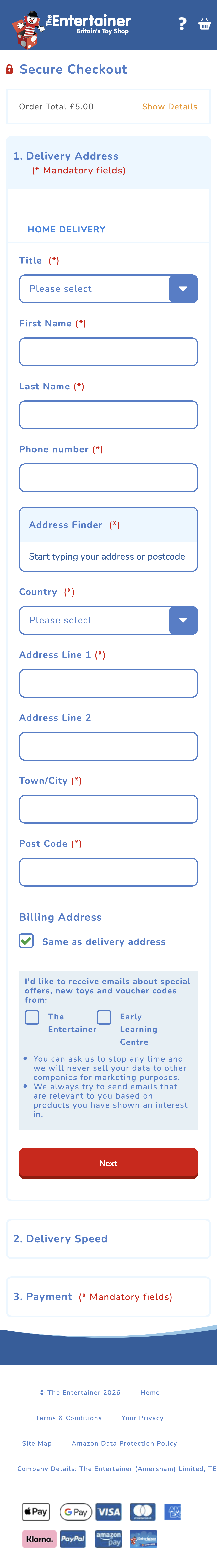 Mobile screenshot of The Entertainer (TheToyShop.com)