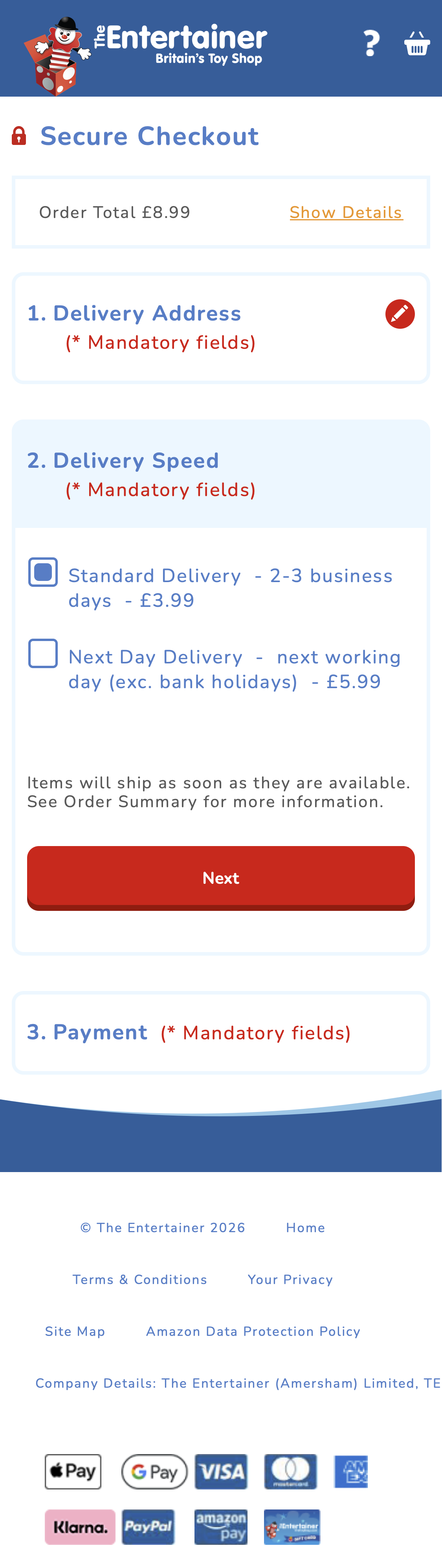 Mobile screenshot of The Entertainer (TheToyShop.com)