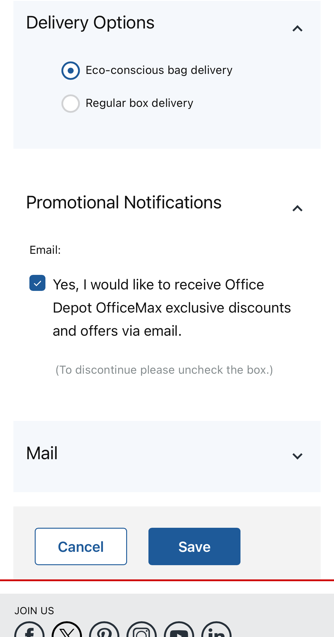 Mobile screenshot of Office Depot