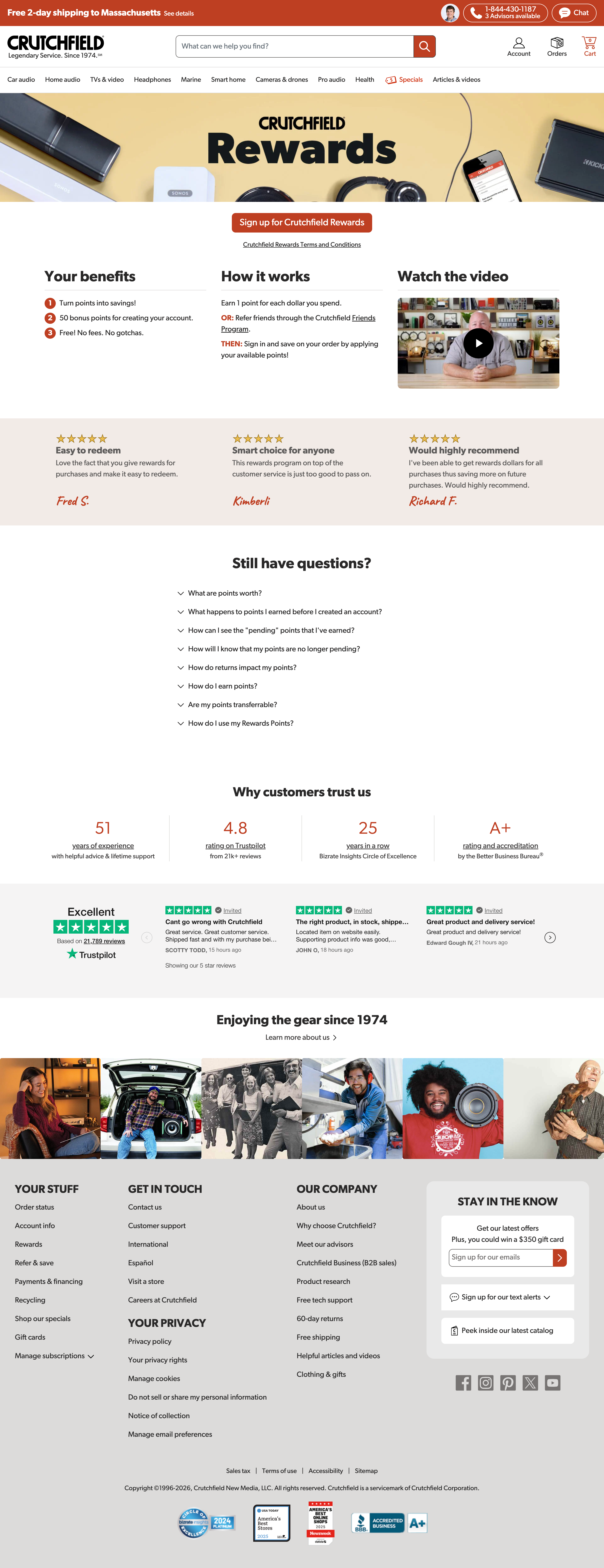 Desktop screenshot of Crutchfield