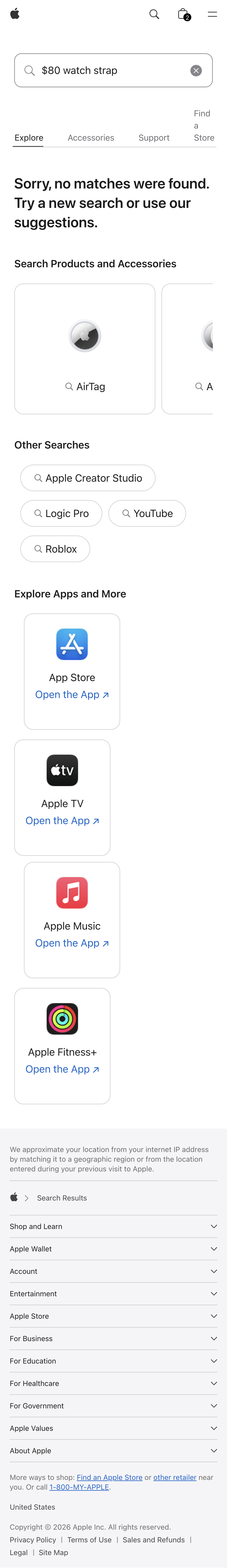 Mobile screenshot of Apple
