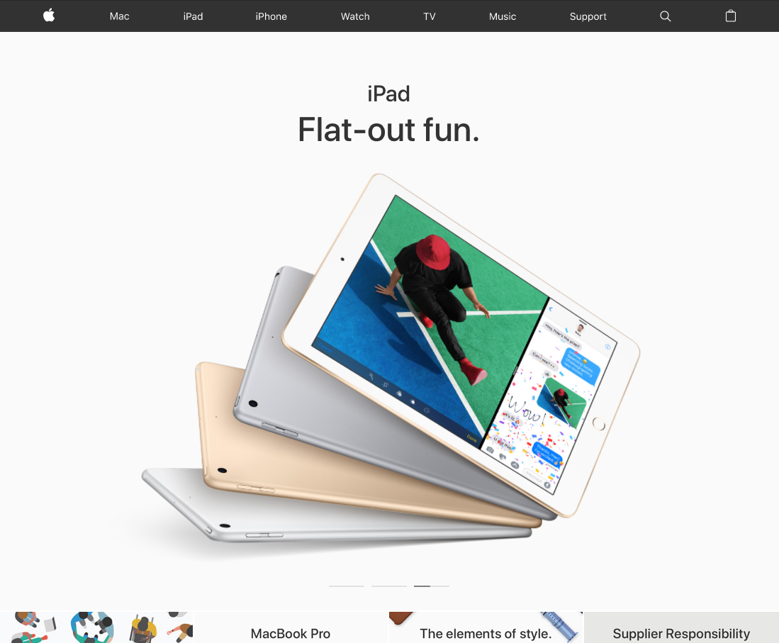 Desktop screenshot of Apple