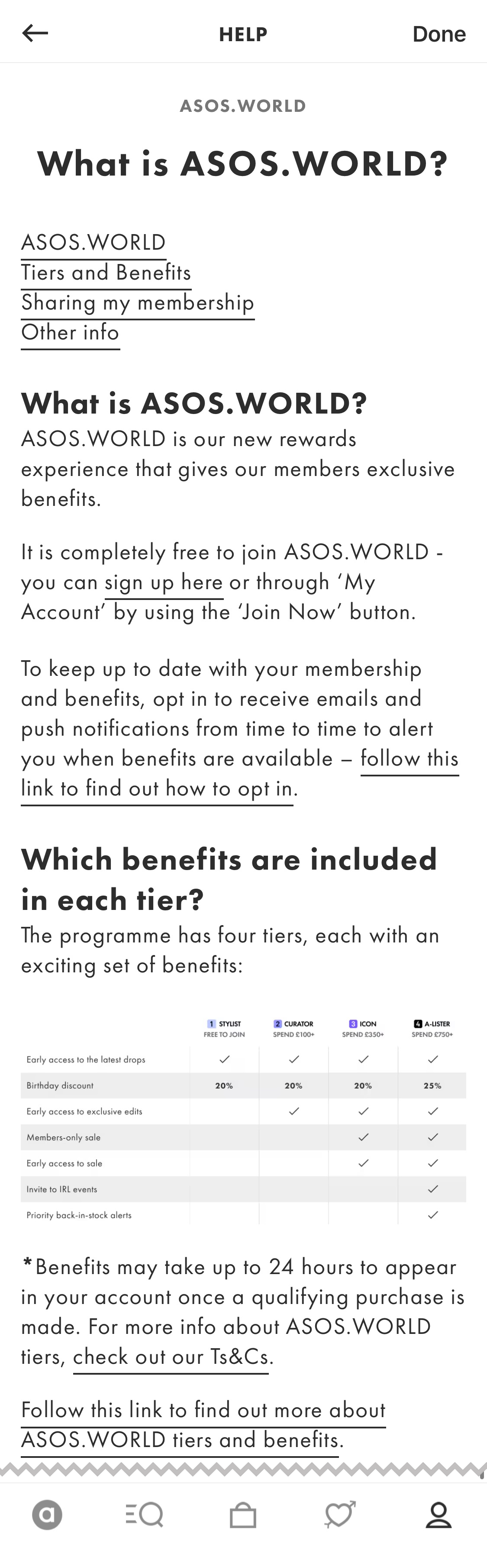 Mobile screenshot of ASOS