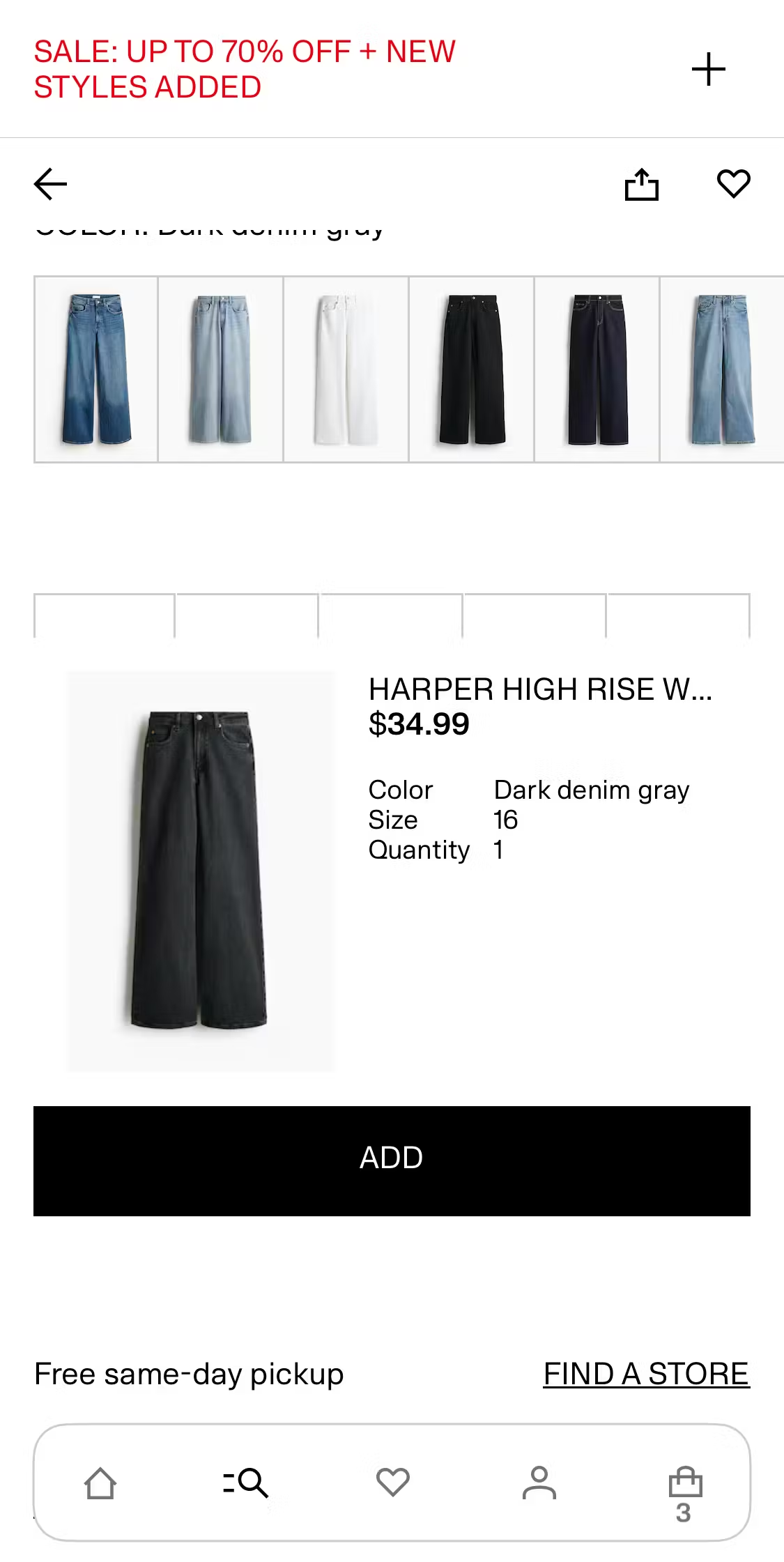 Mobile screenshot of H&M