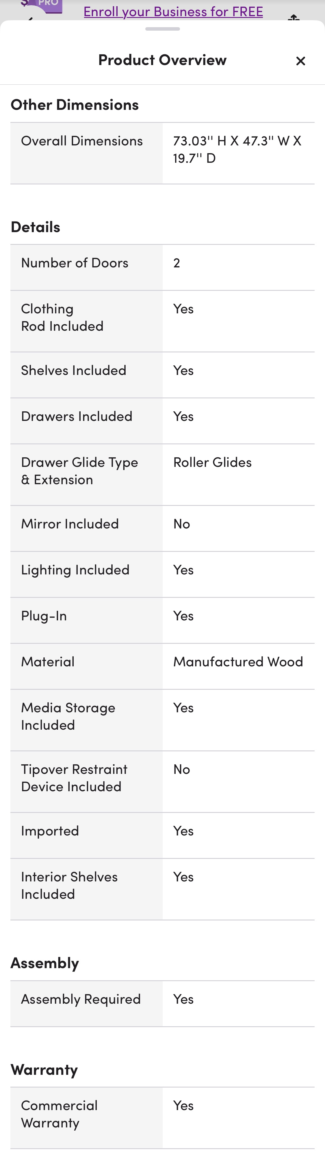Mobile screenshot of Wayfair