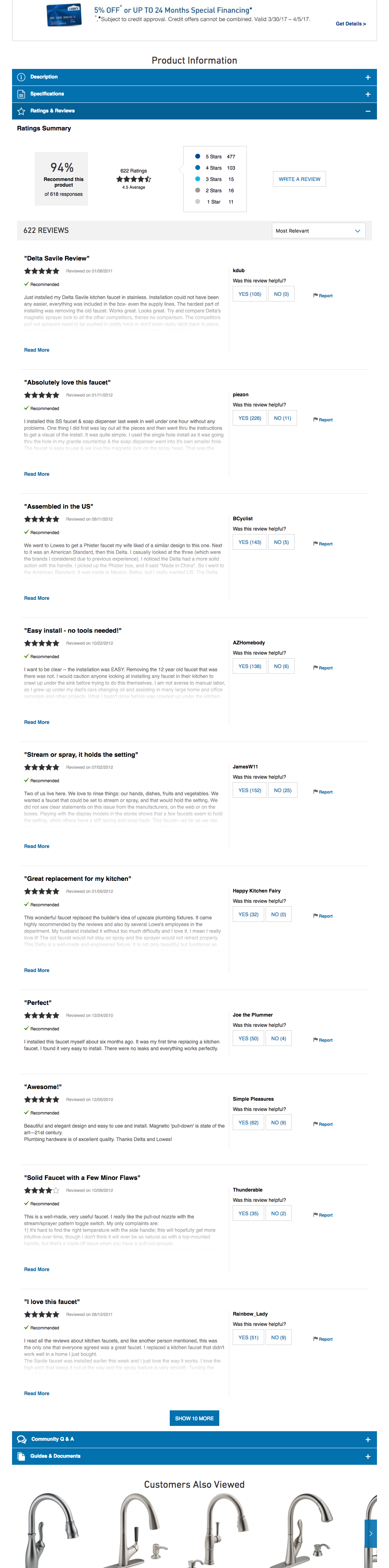 Desktop screenshot of Lowe’s