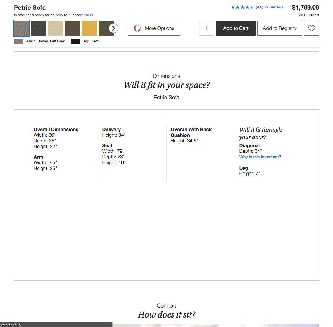 Desktop screenshot of Crate & Barrel