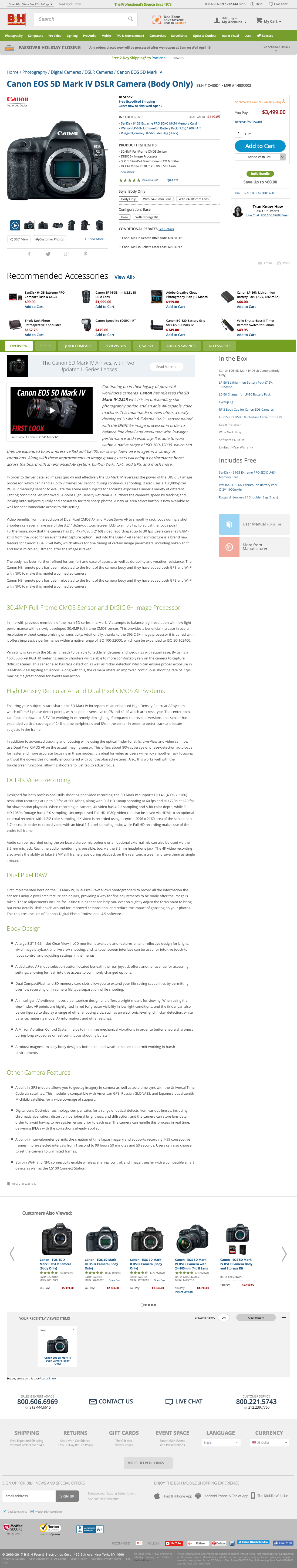 Desktop screenshot of B&H Photo