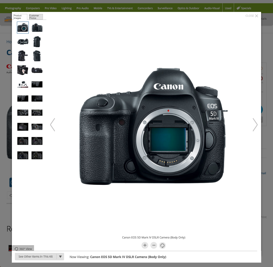 Desktop screenshot of B&H Photo