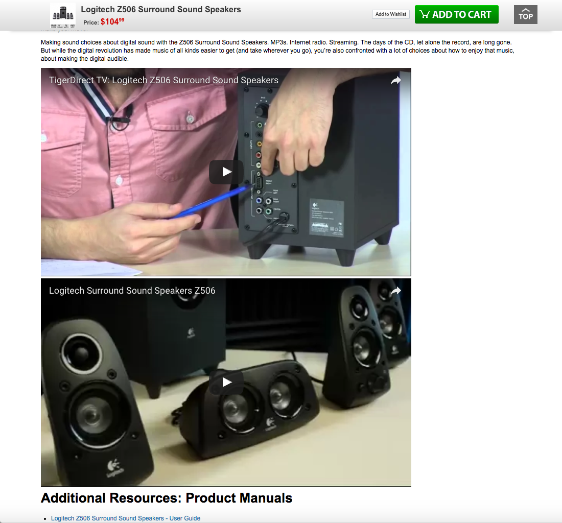 TigerDirect’s Video & 360Views 165 of 185 Video & 360Views Examples
