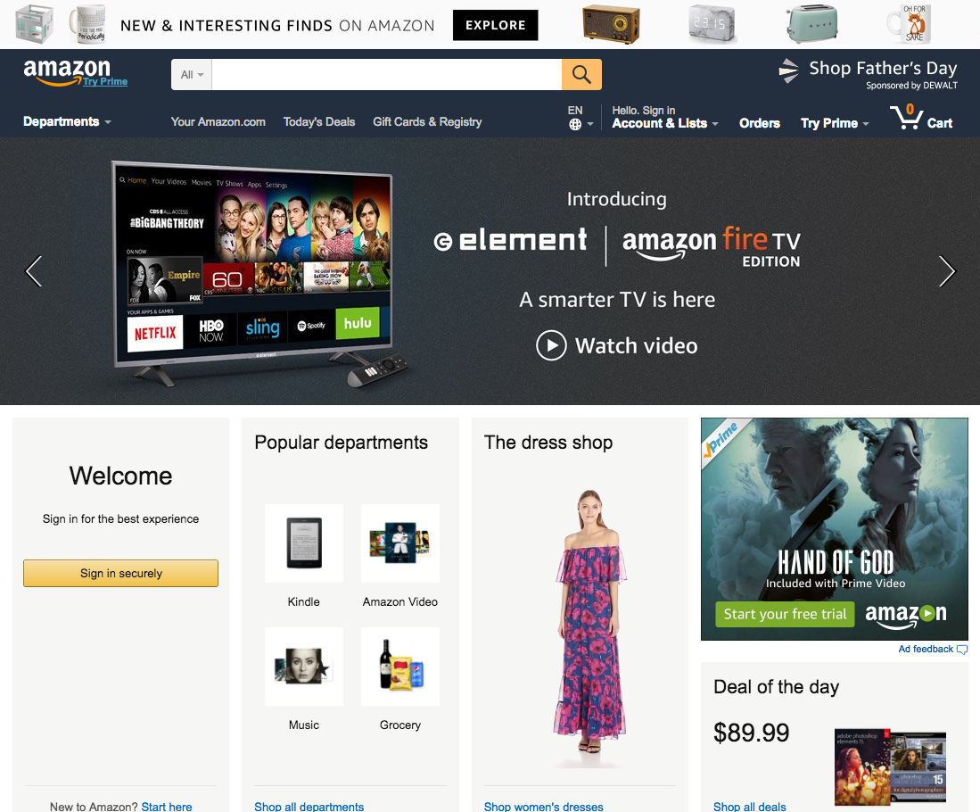 Desktop screenshot of Amazon