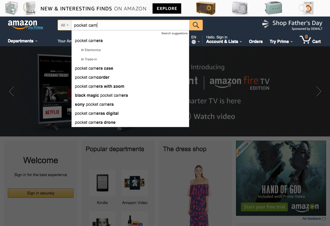 Desktop screenshot of Amazon