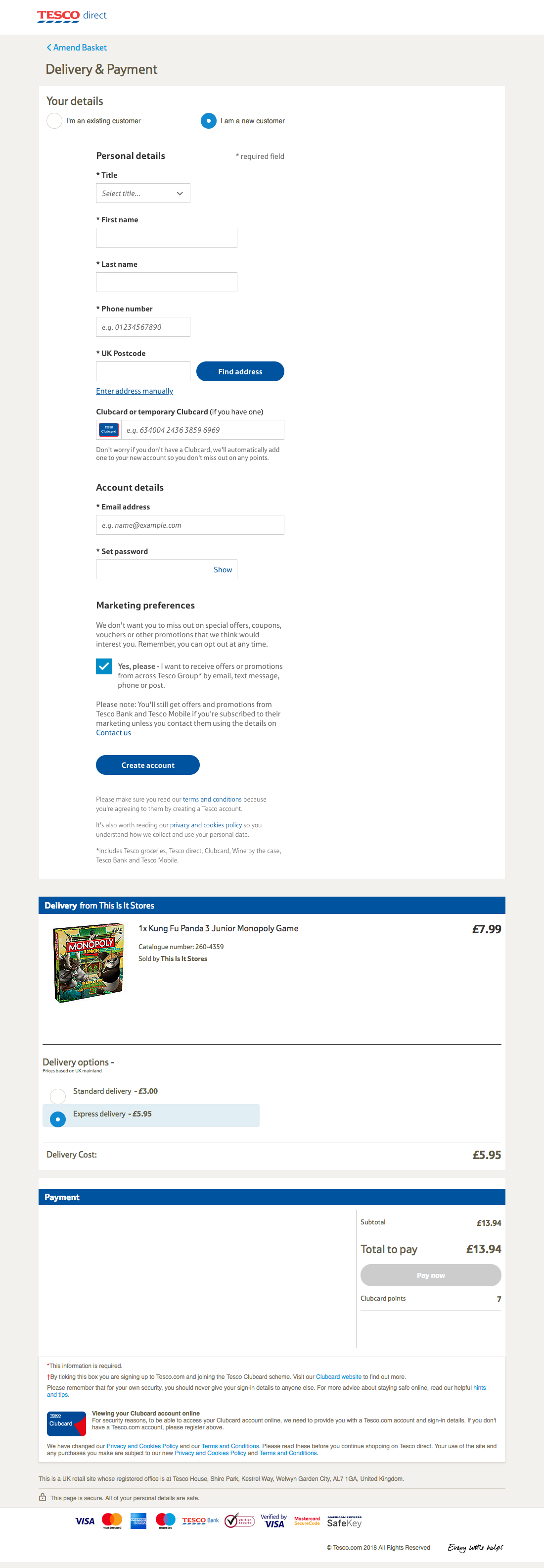 Tesco’s Delivery & Shipping Methods 468 of 656 Delivery & Shipping