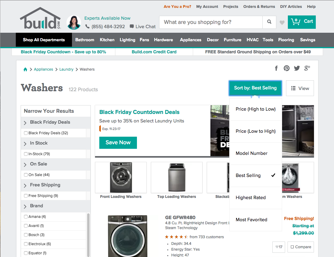 Sorting Tool 349 of 449 Sorting Tool Examples Baymard