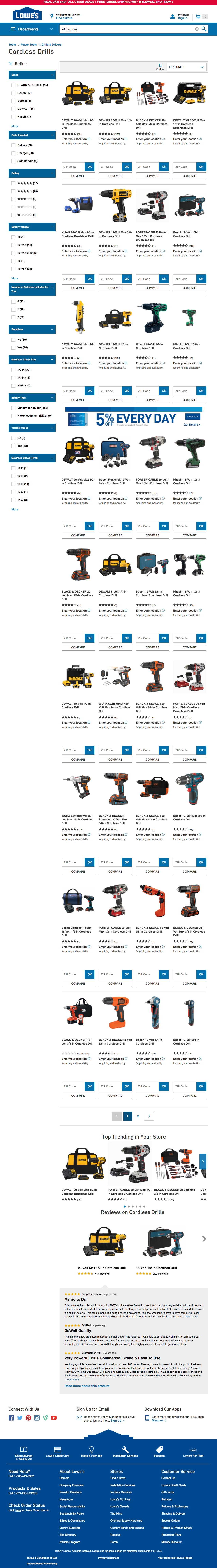 Desktop screenshot of Lowe’s