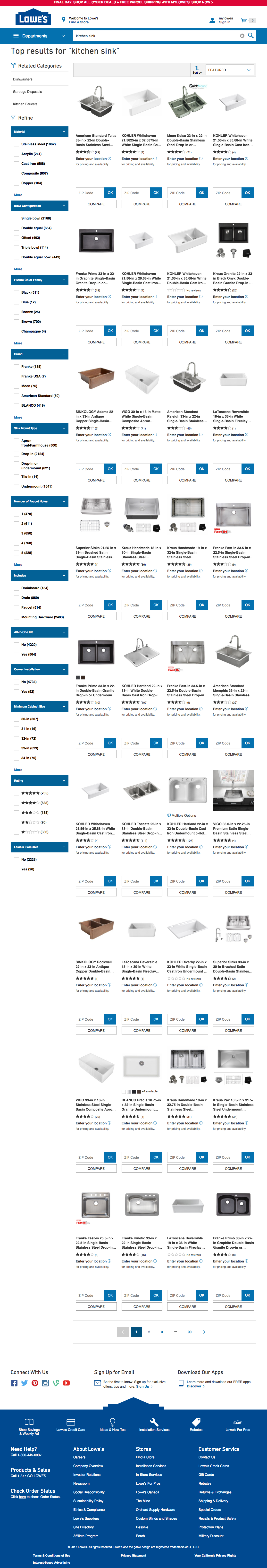 Desktop screenshot of Lowe’s