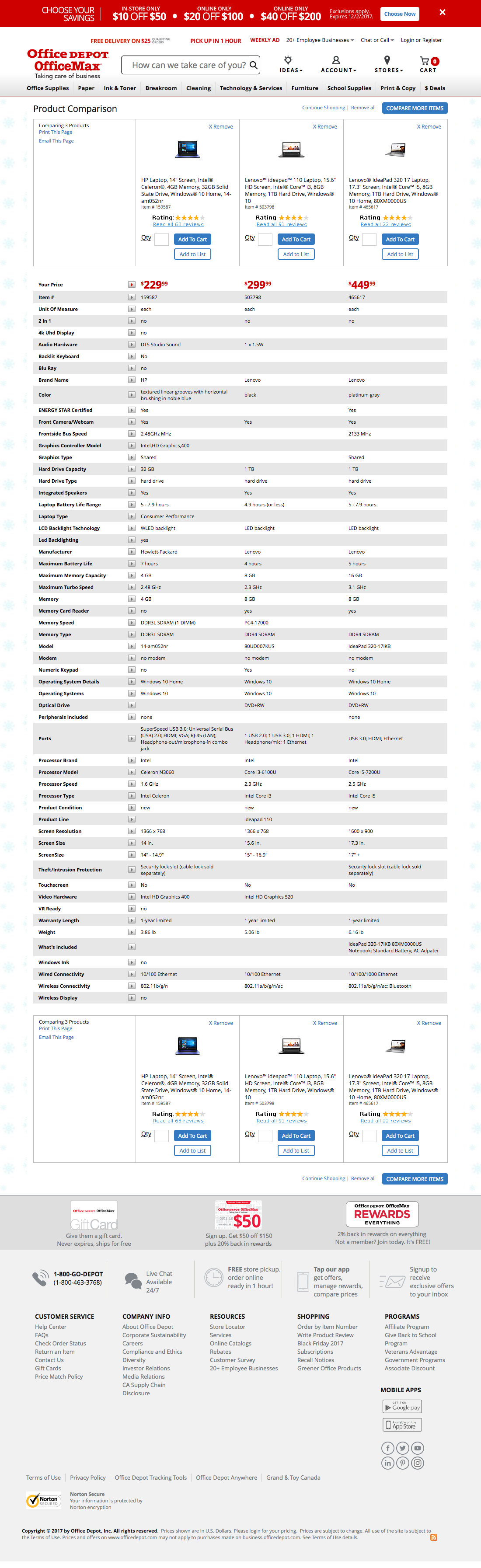 Desktop screenshot of Office Depot