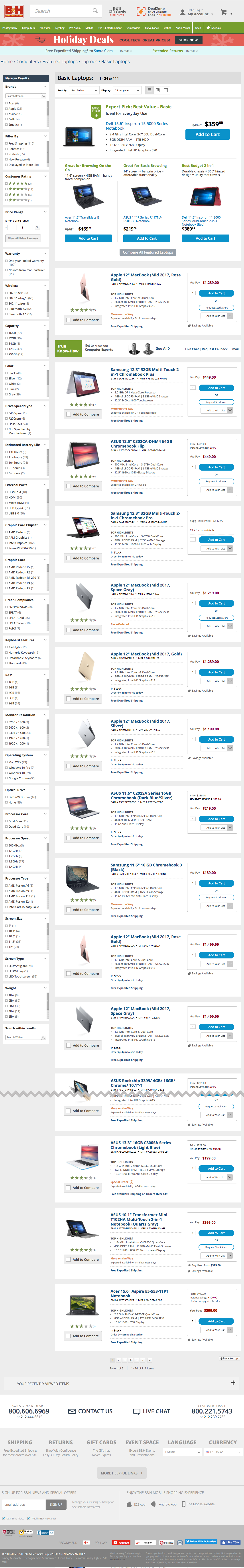 Desktop screenshot of B&H Photo