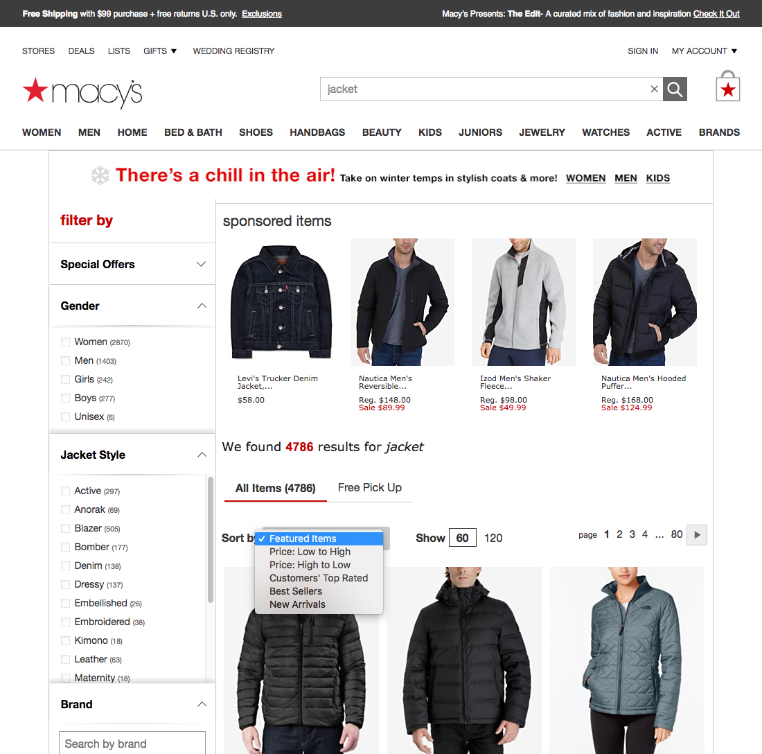 Desktop screenshot of Macy’s