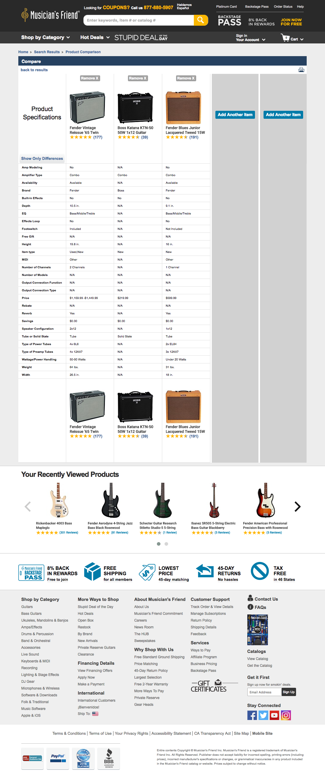 Desktop screenshot of Musician’s Friend