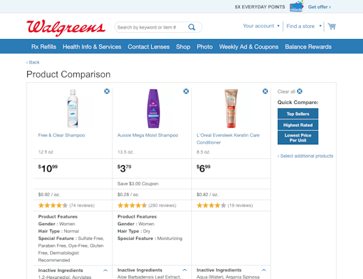 Desktop screenshot of Walgreens
