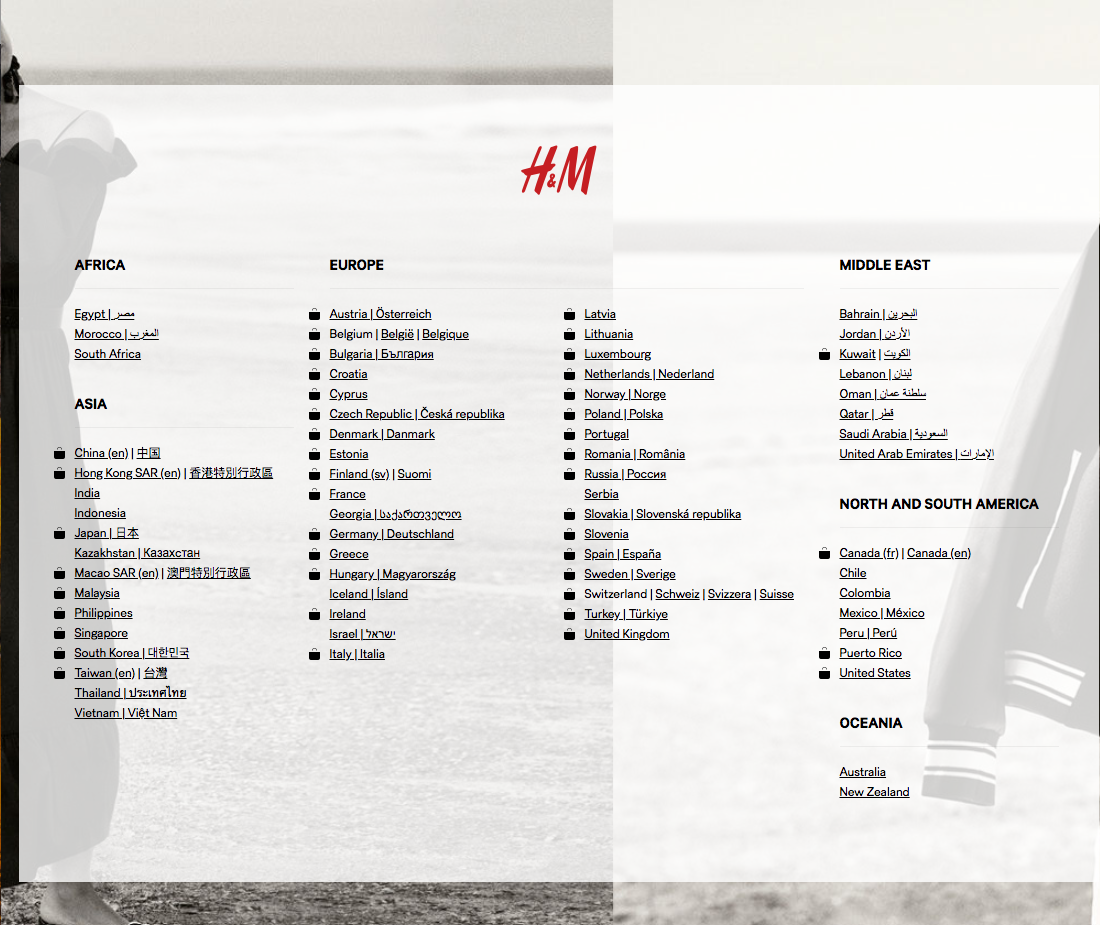 Desktop screenshot of H&M