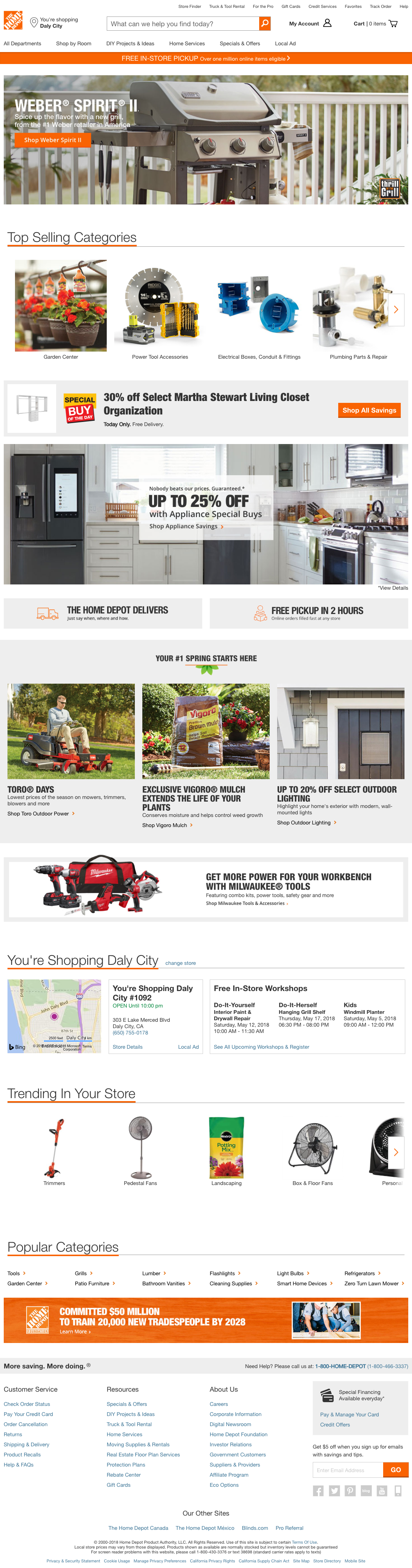 Desktop screenshot of Home Depot