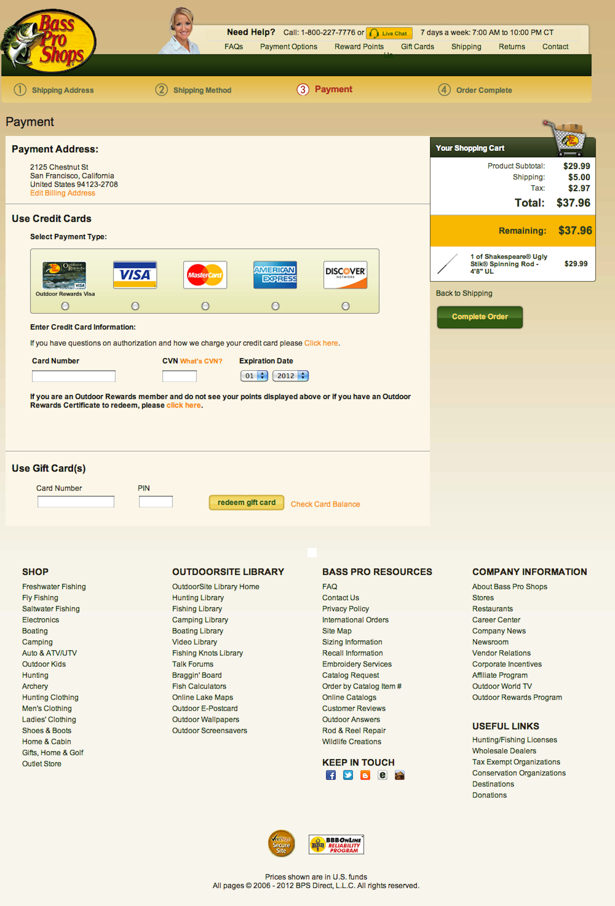Bass Pro Shops' Review Order – 475 of 561 Review Order Examples – Baymard  Institute