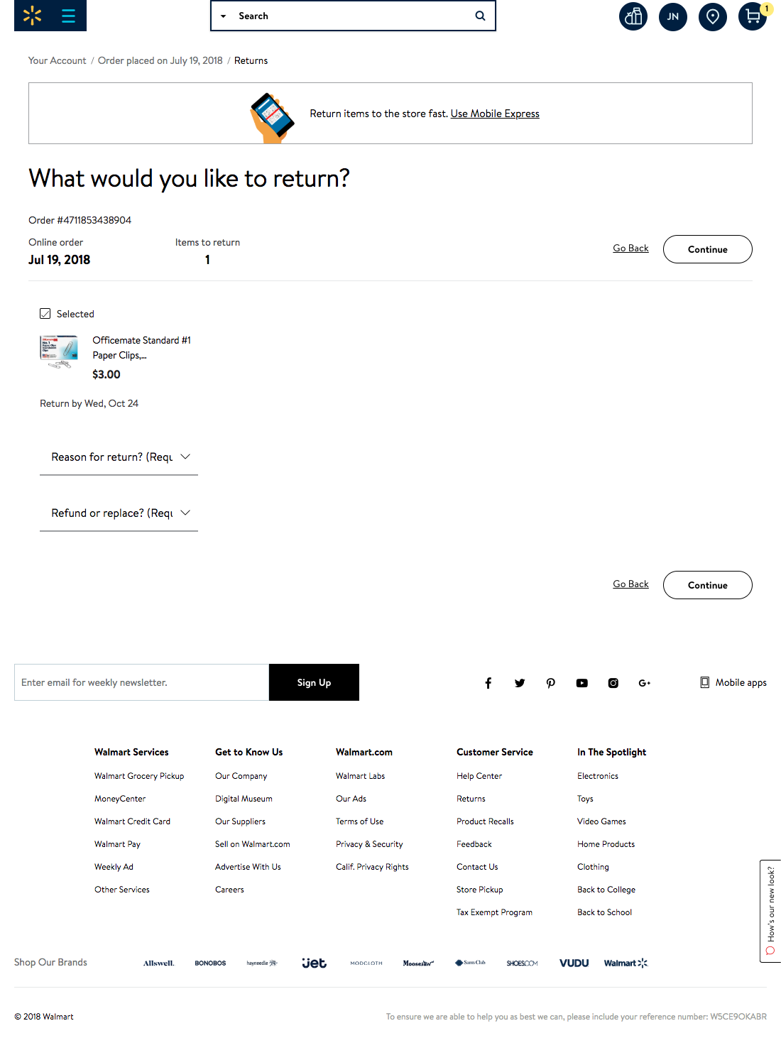 Desktop screenshot of Walmart
