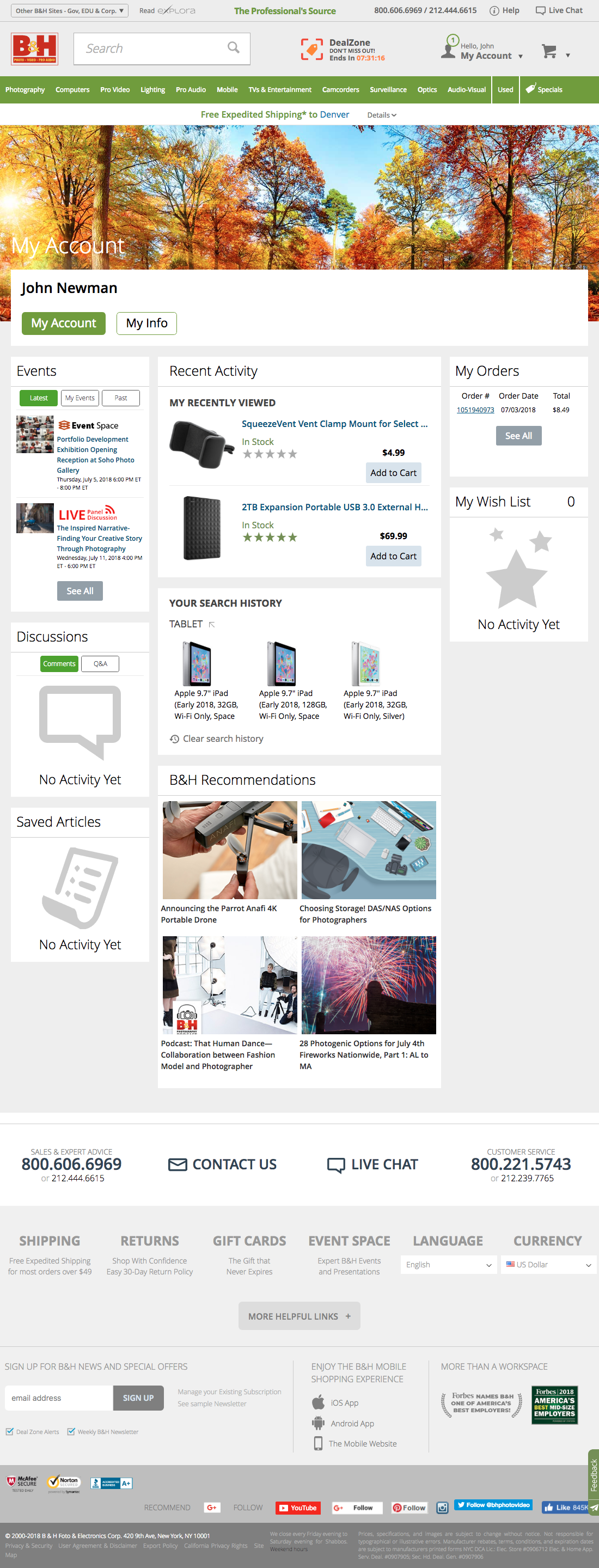 Desktop screenshot of B&amp;H Photo