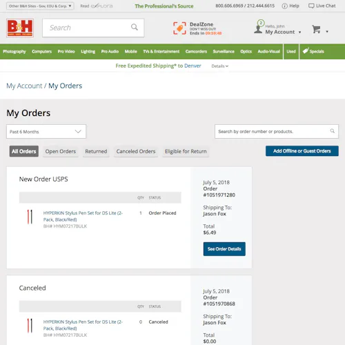 73 ‘Orders Overview’ Design Examples – Baymard Institute