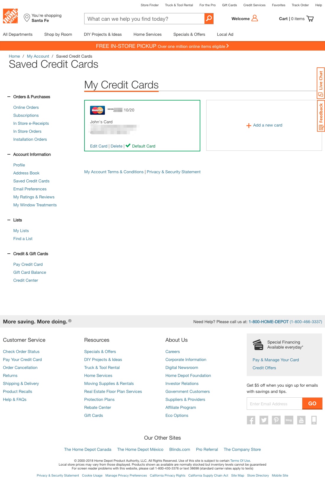 Desktop screenshot of Home Depot