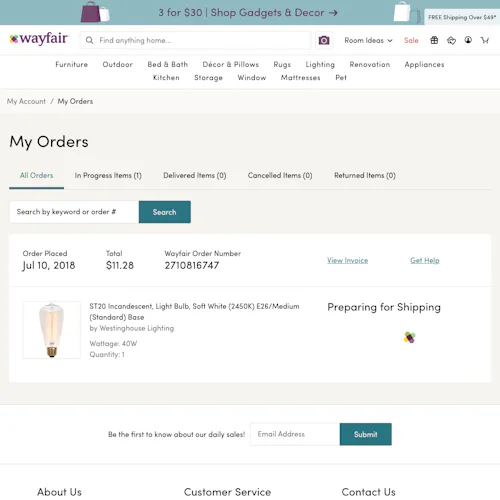 73 ‘Orders Overview’ Design Examples – Baymard Institute