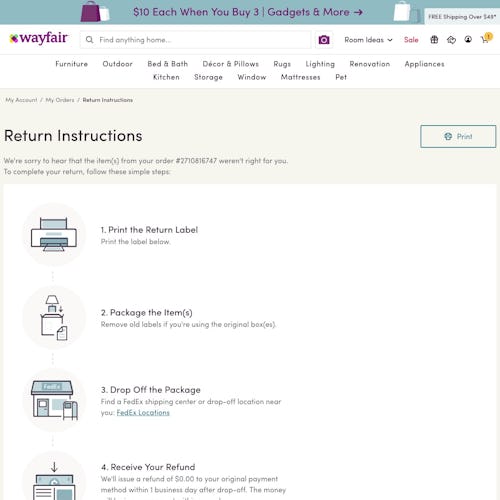 52 ‘Order Returns’ Design Examples – Baymard Institute