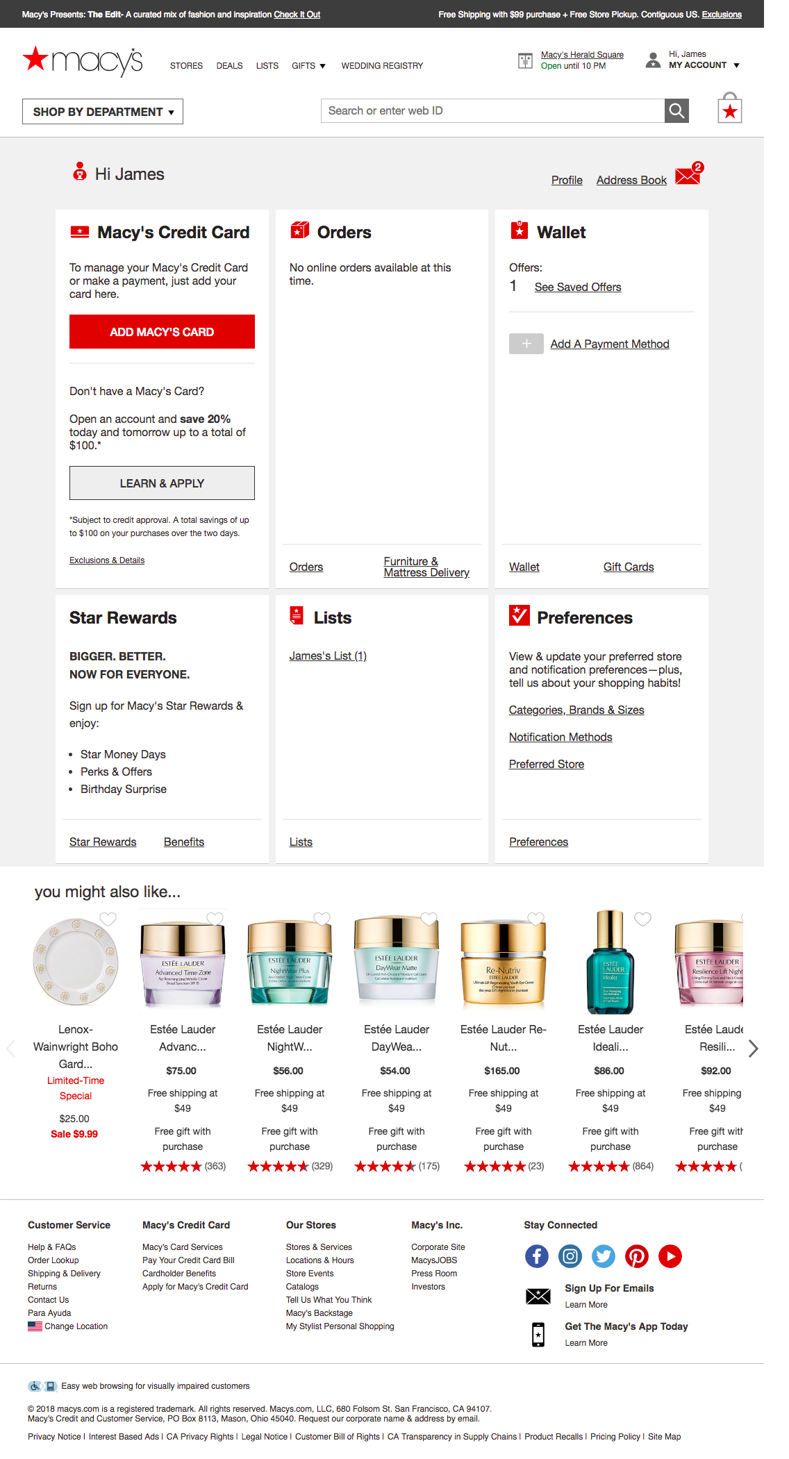 Desktop screenshot of Macy’s