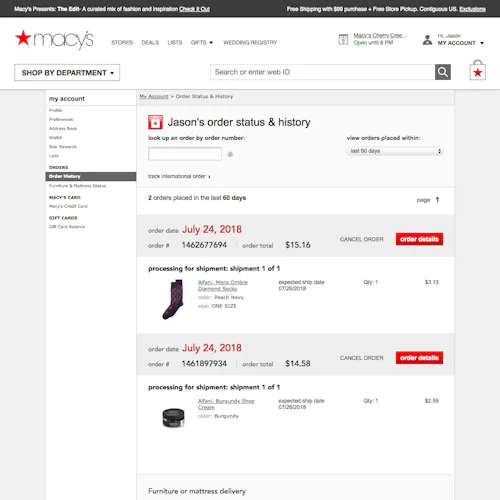 73 ‘Orders Overview’ Design Examples – Baymard Institute