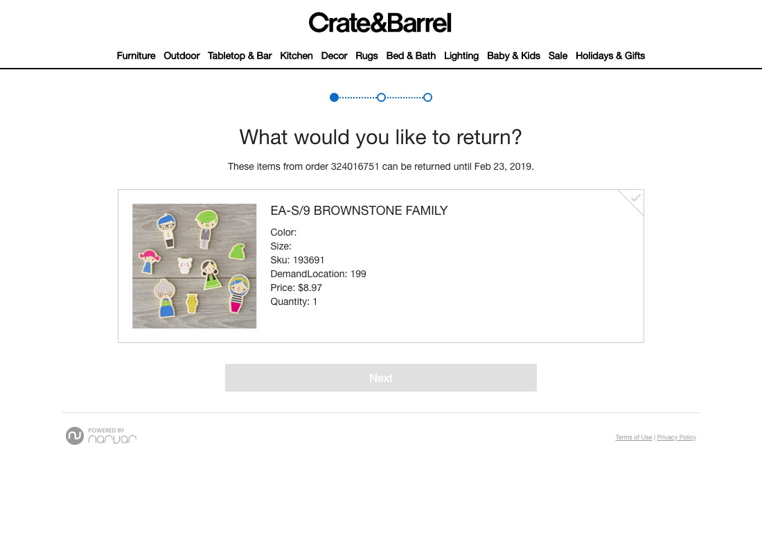 Desktop screenshot of Crate & Barrel