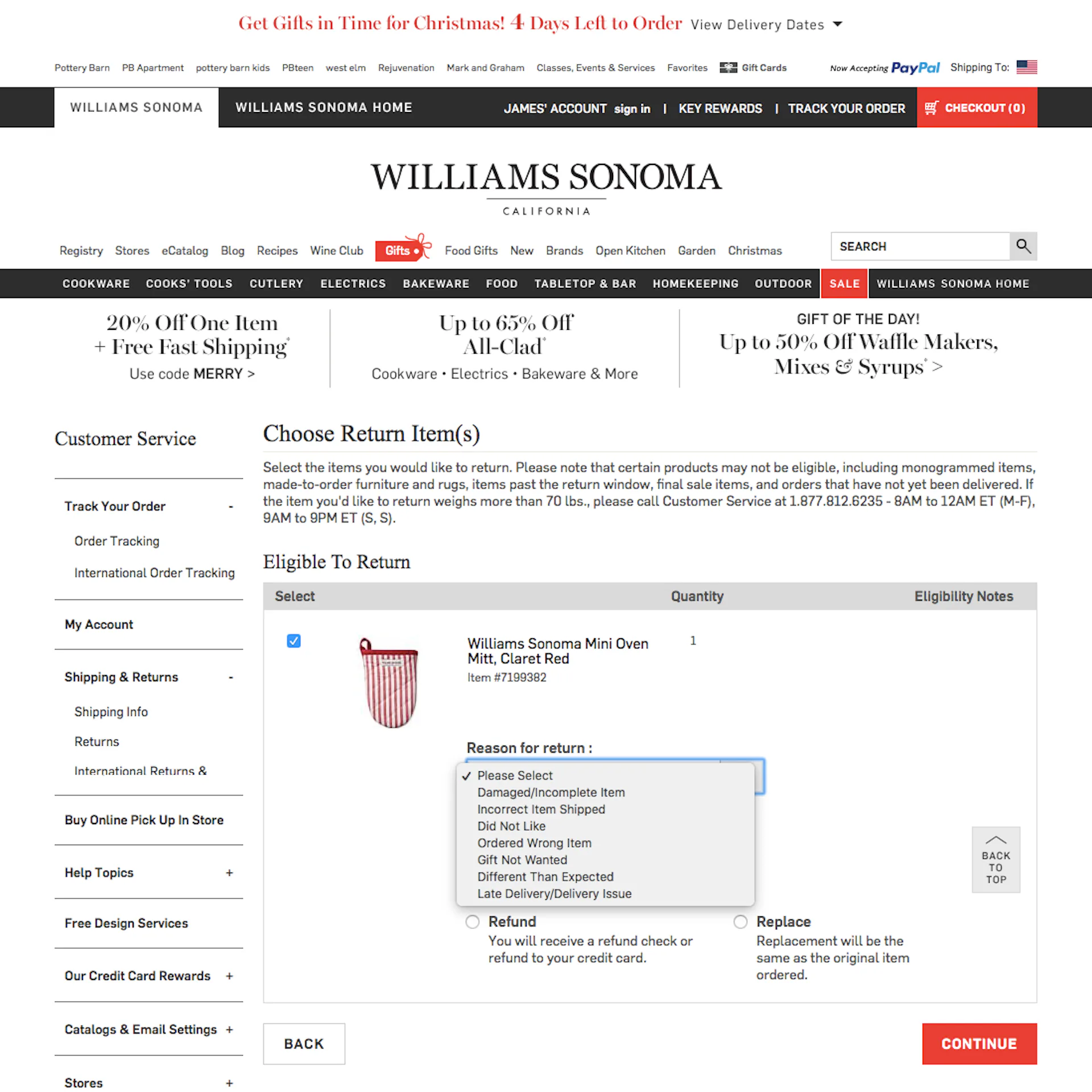 52 ‘Order Returns’ Design Examples – Baymard Institute