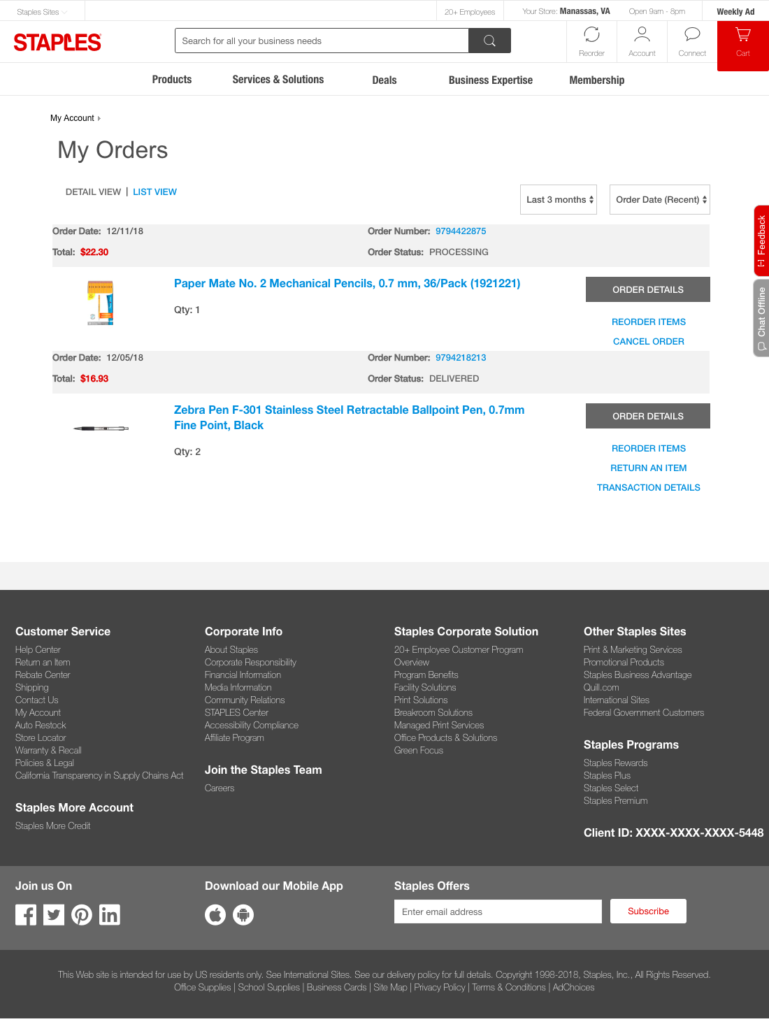 Staples’ Orders Overview 99 of 132 Orders Overview Examples Baymard