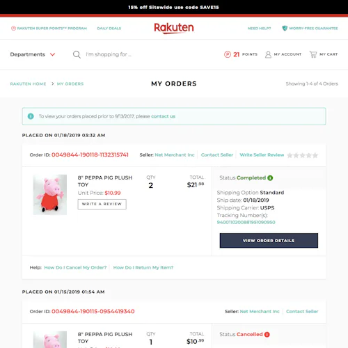 75 ‘Orders Overview’ Design Examples – Baymard Institute