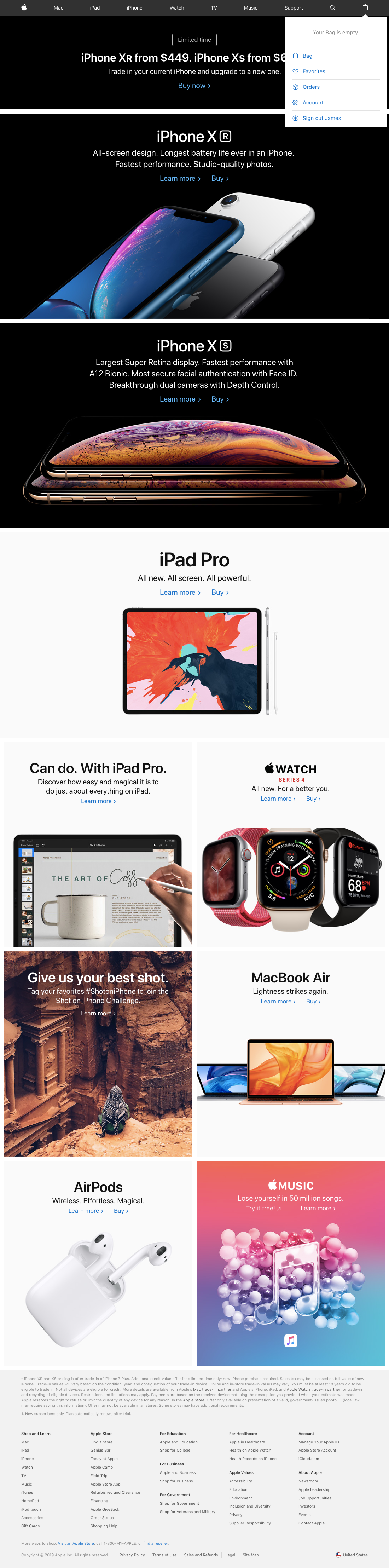 Desktop screenshot of Apple