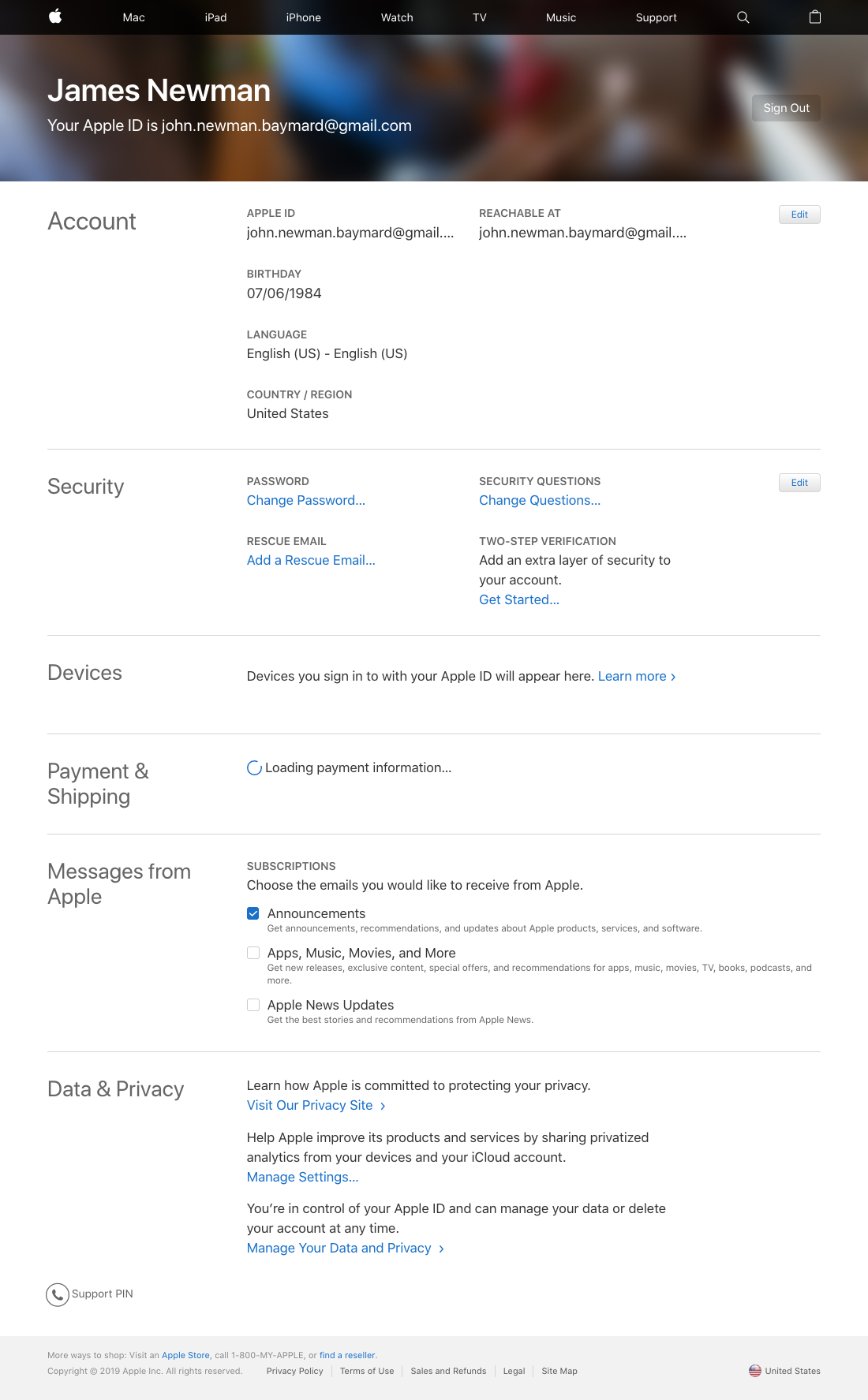 Desktop screenshot of Apple