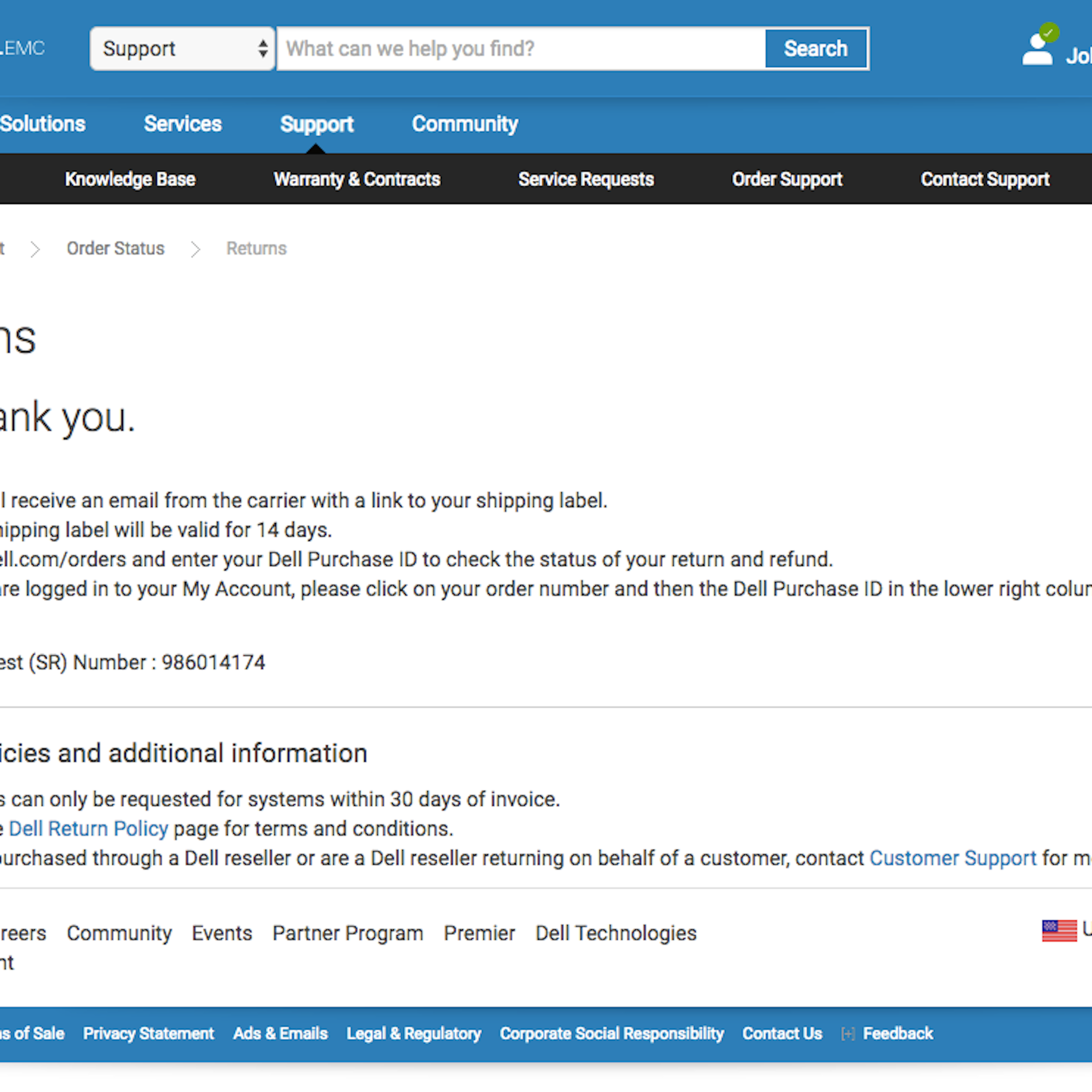 Desktop screenshot of Dell