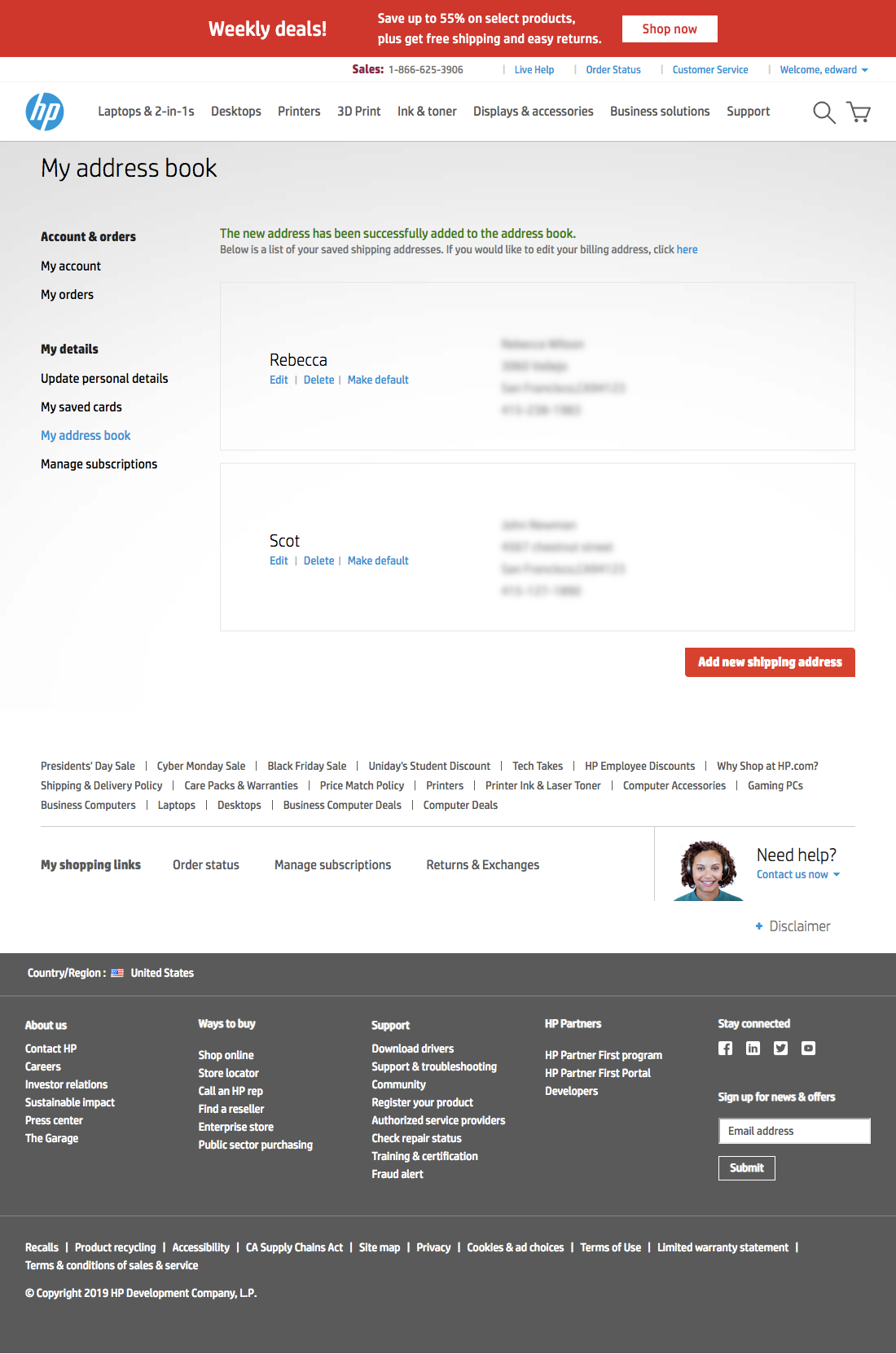 HP’s Address Book 399 of 428 Address Book Examples Baymard Institute