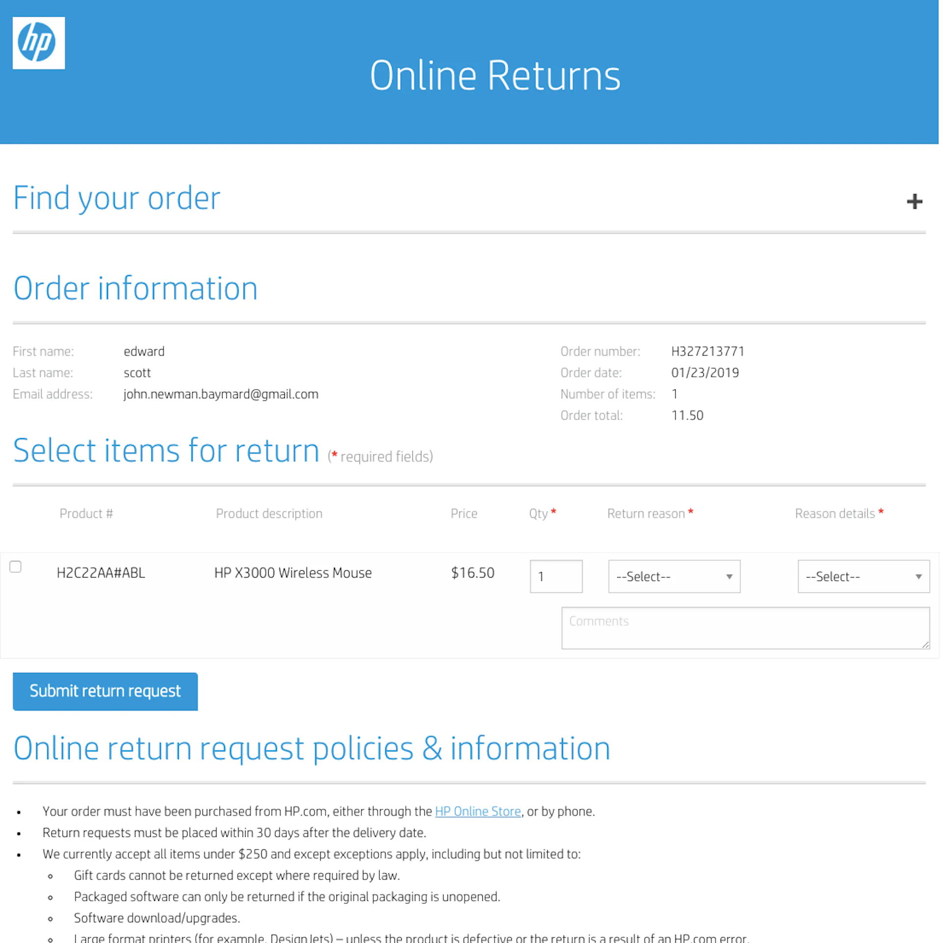 52 ‘Order Returns’ Design Examples – Baymard Institute