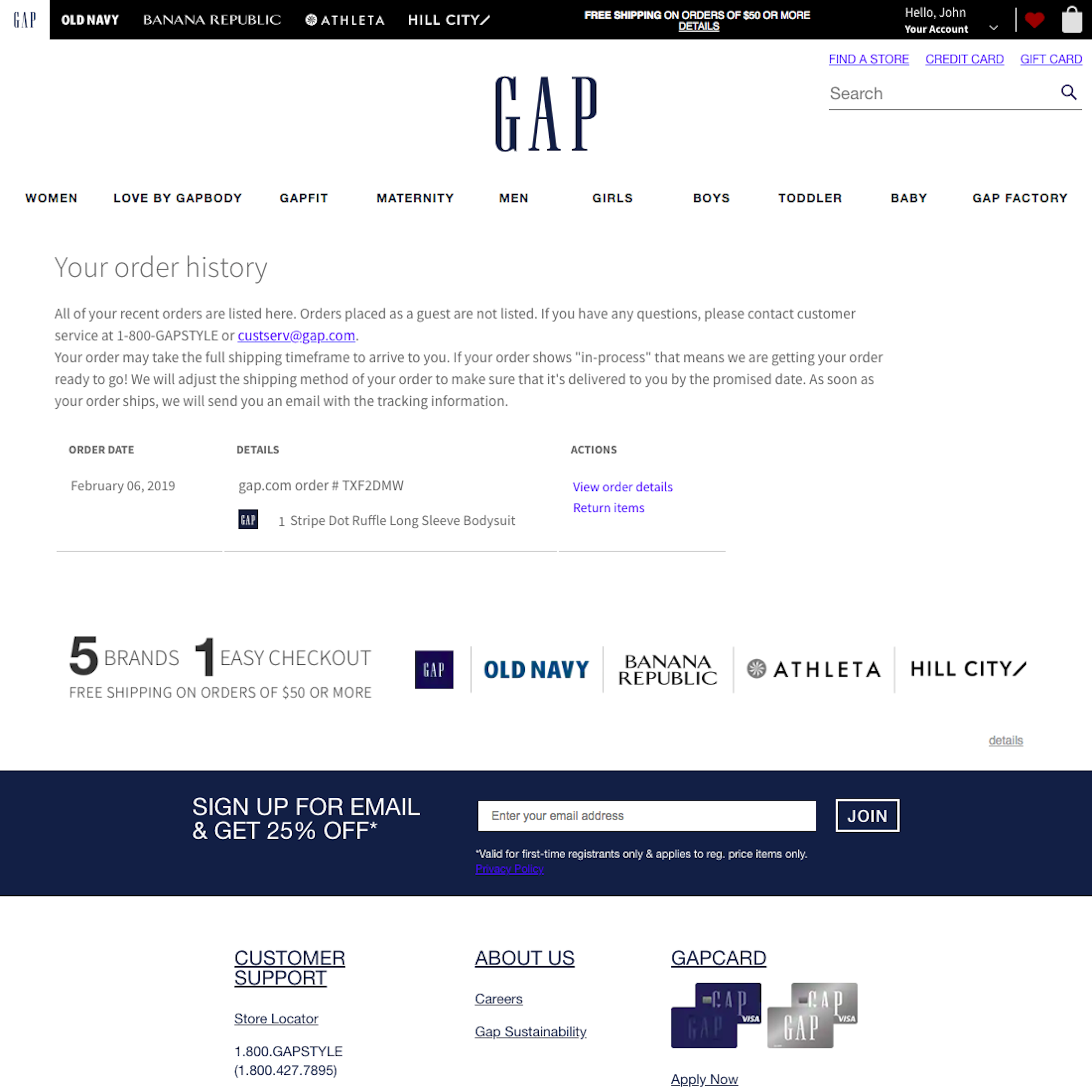 Desktop screenshot of GAP