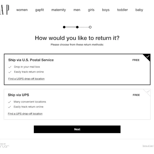 52 ‘Order Returns’ Design Examples – Baymard Institute