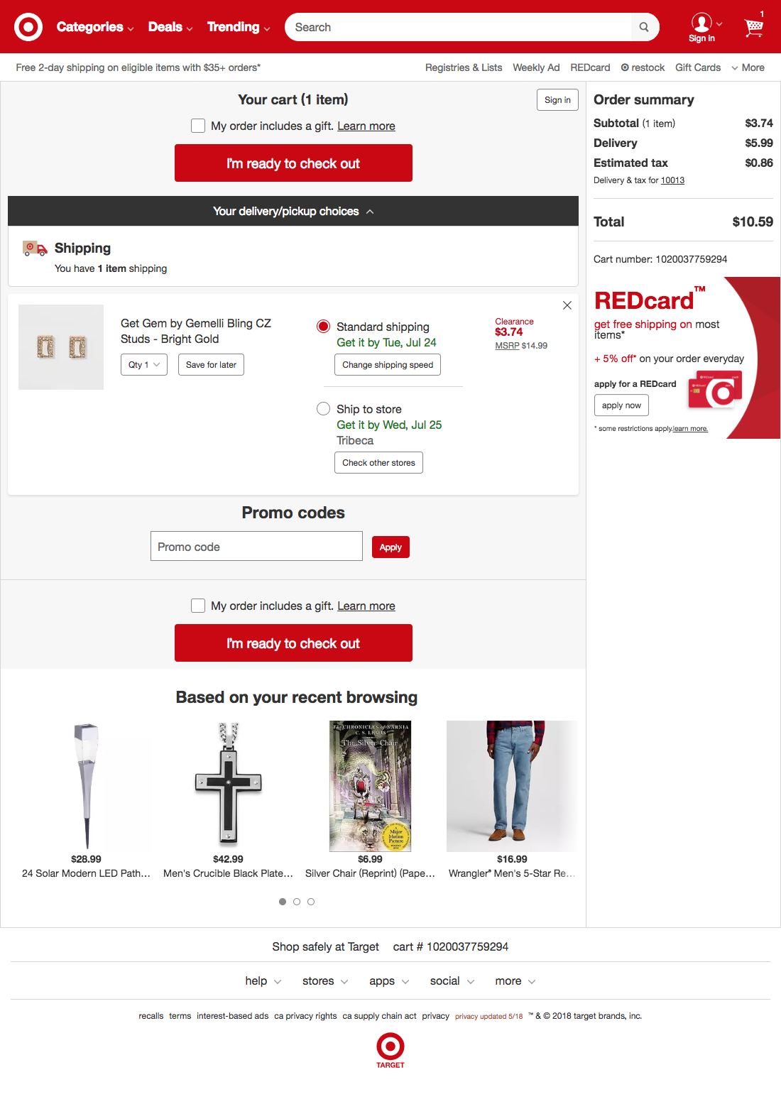 Target’s Cart 684 of 885 Cart Examples Baymard Institute