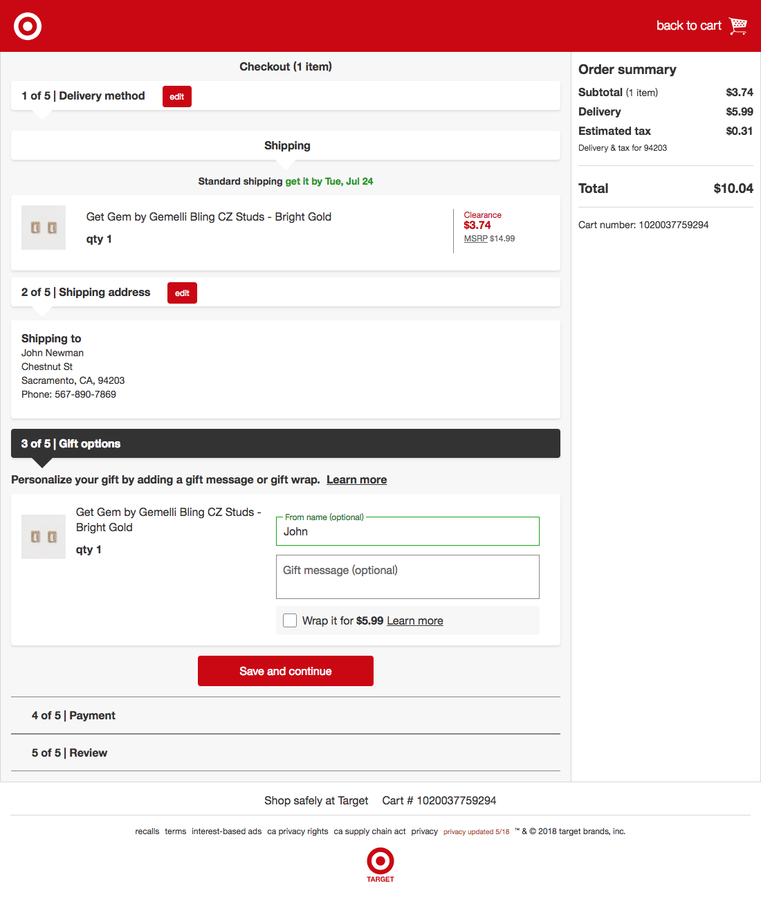 Desktop screenshot of Target